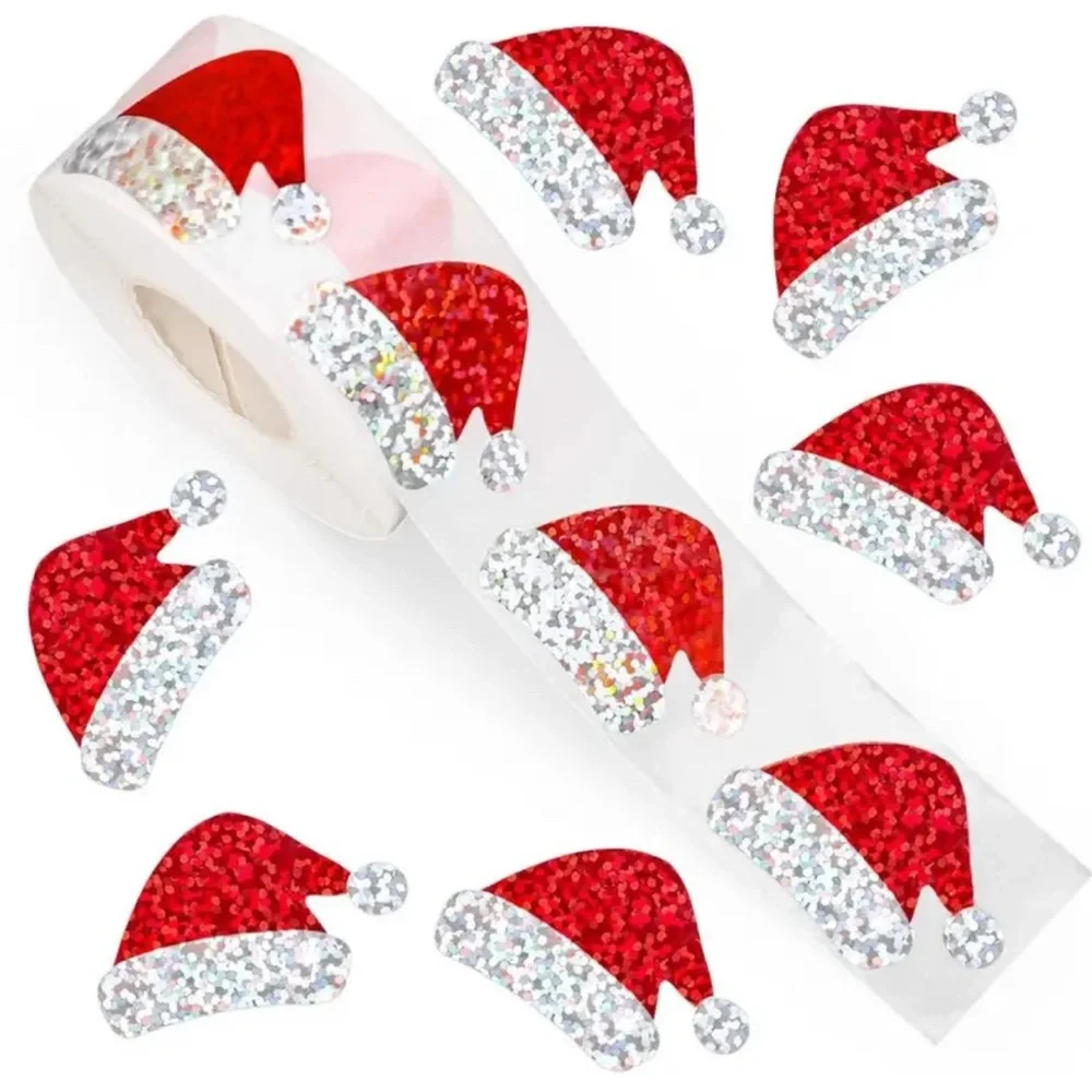 Christmas Red Santa Hat Stickers for The Holiday Season 50
